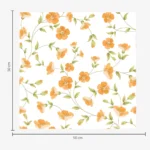 Orange flowers Printed Wallpaper