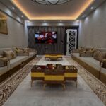 Wooden Bench Majlis, Arabic Majlis Sofa01