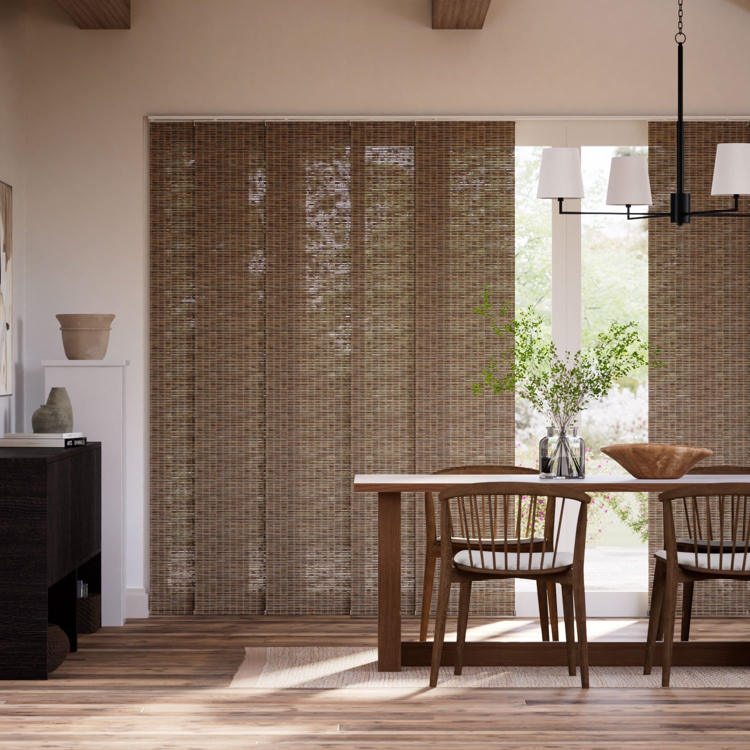 Natural Woven Wood Vertical Blinds Dubai – Custom Bamboo Window Blinds UAE