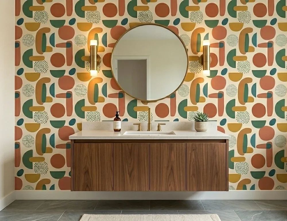 Bathroom Accent Wallpaper Dubai