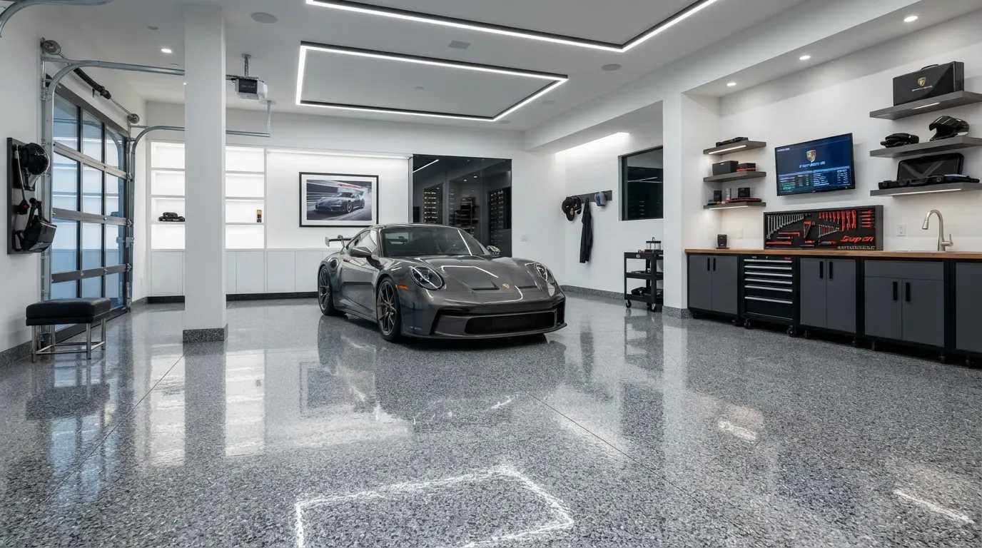 Decorative Flake Garage Flooring