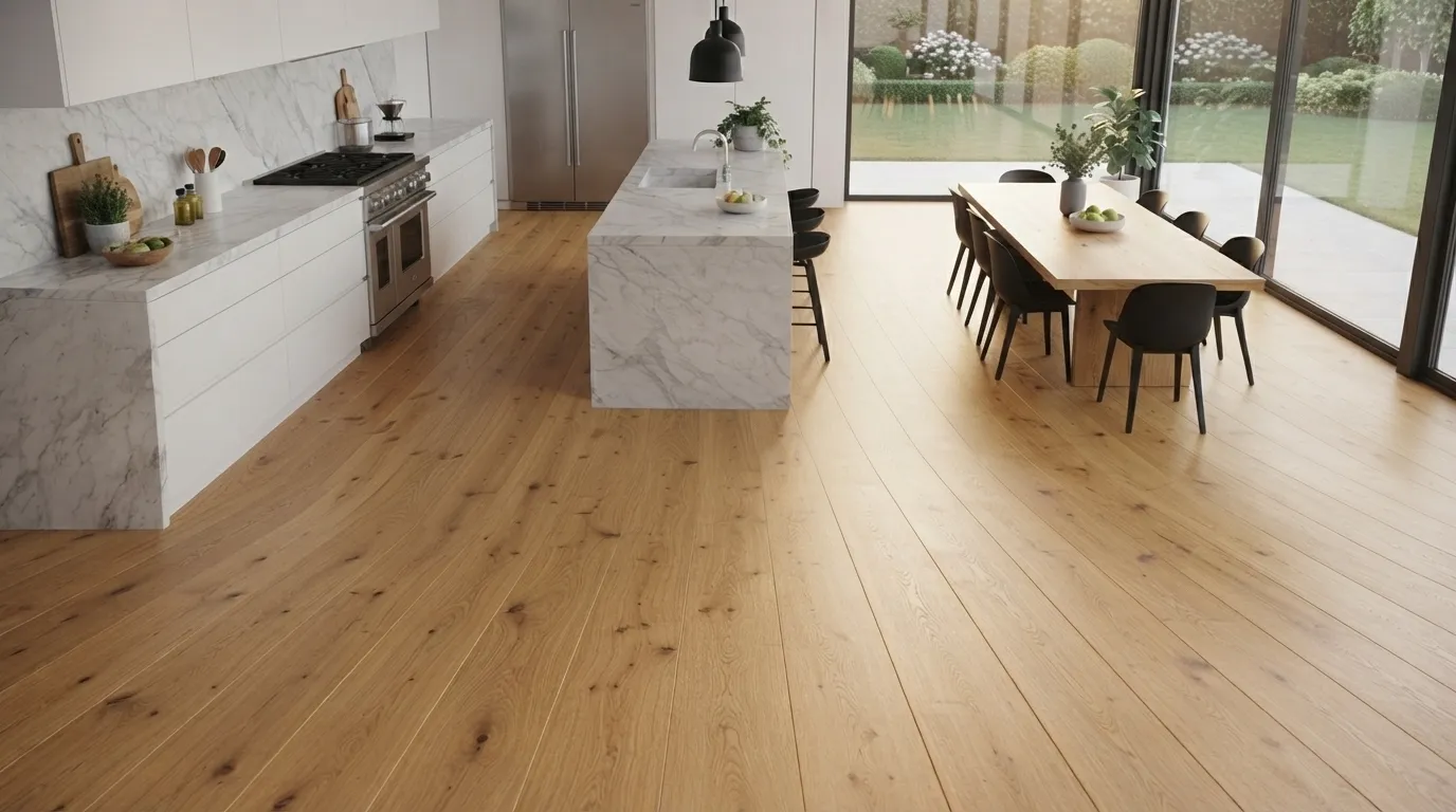 Oak Wood Kitchen Flooring Dubai