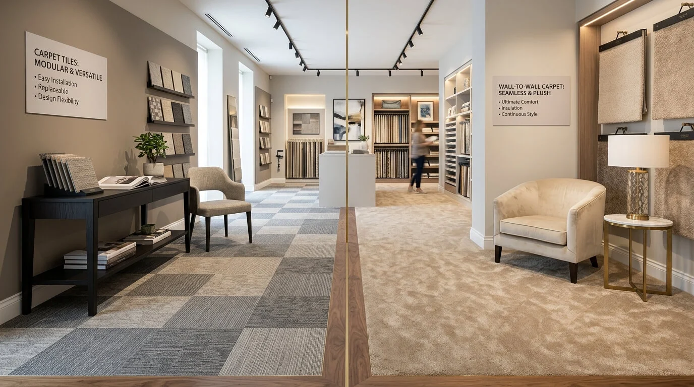 carpet tiles vs wall to wall carpets Dubai