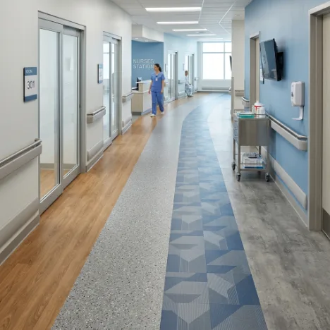 Heterogeneous Vinyl Hospital Flooring