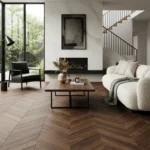 Black Walnut Chevron Flooring Dubai
