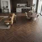 Black Walnut Chevron Flooring Dubai
