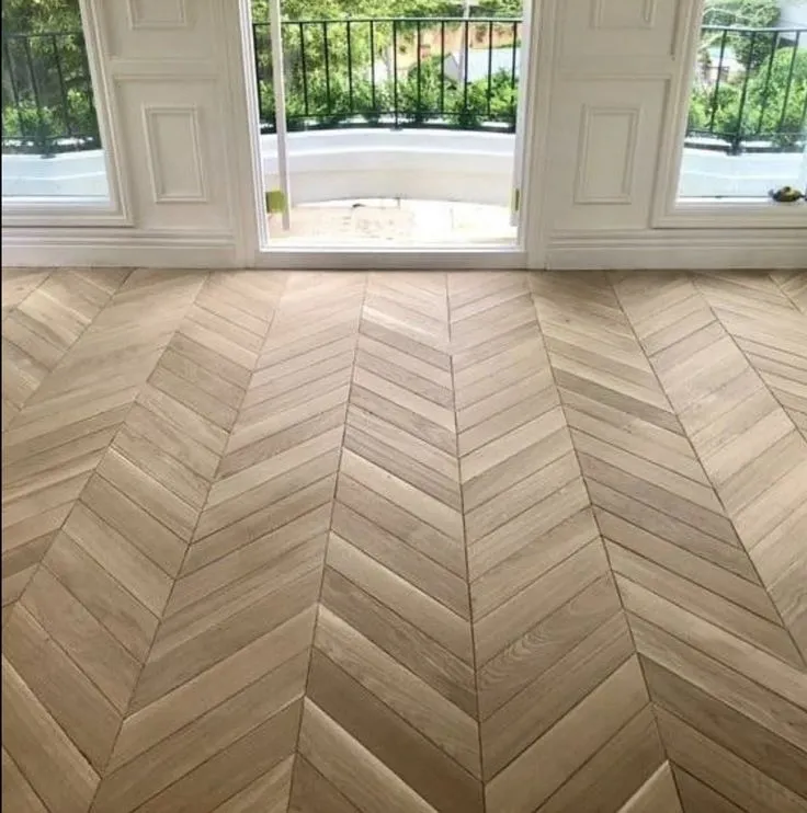 European Oak Chevron Flooring Dubai