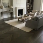 Deep Fumed Dark Chevron Parquet Flooring Dubai
