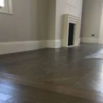 Deep Fumed Dark Chevron Parquet Flooring Dubai