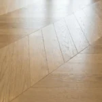 Natural Unfinished Oak Chevron Flooring Dubai