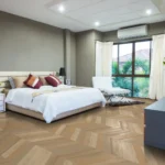 Natural Unfinished Oak Chevron Flooring Dubai