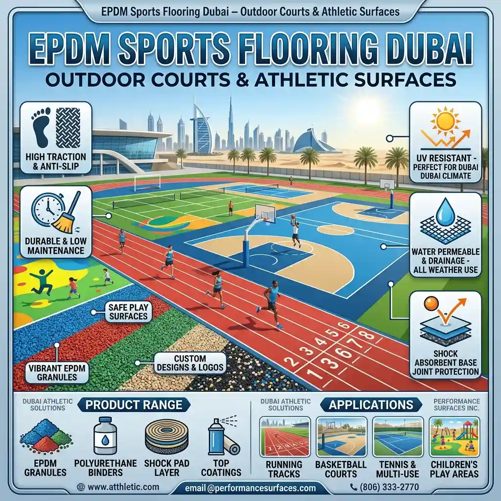 EPDM Sports Flooring Dubai – Outdoor Courts & Athletic Surfaces - Image 2