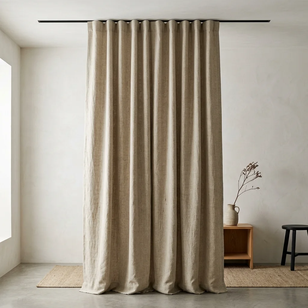 Linen soundproof curtain