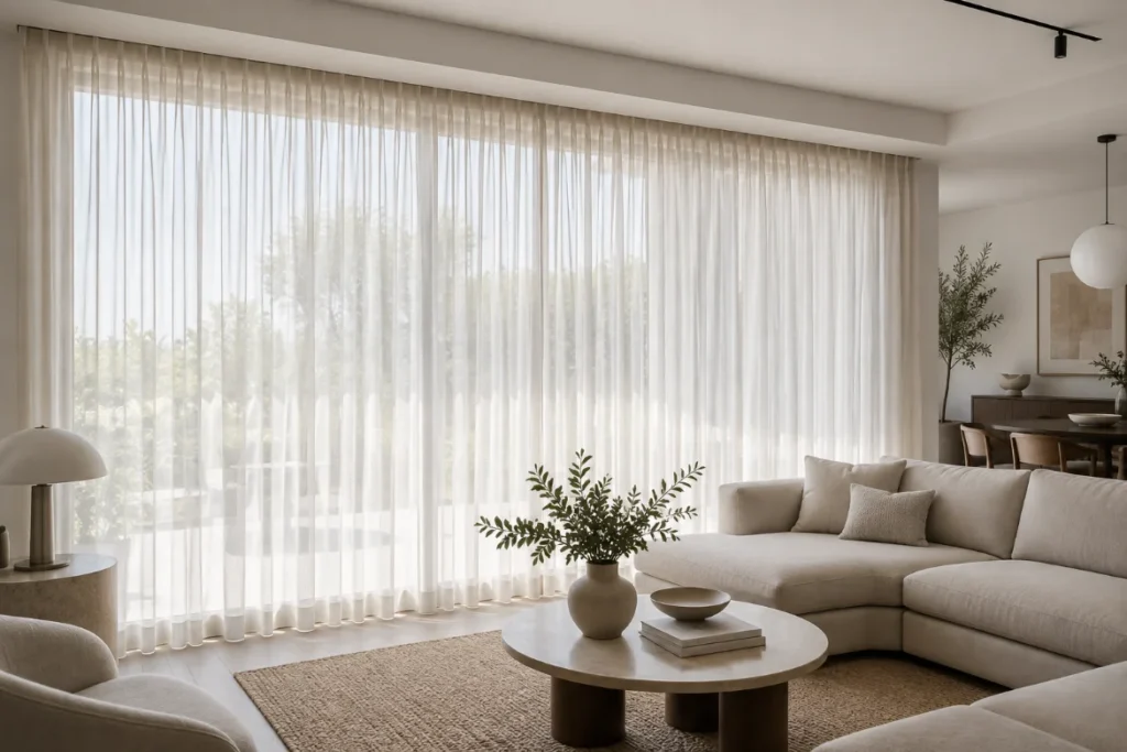 Sheer Pencil Pleat Curtains