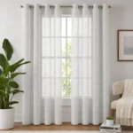 Soft Beige Stripe Sheer