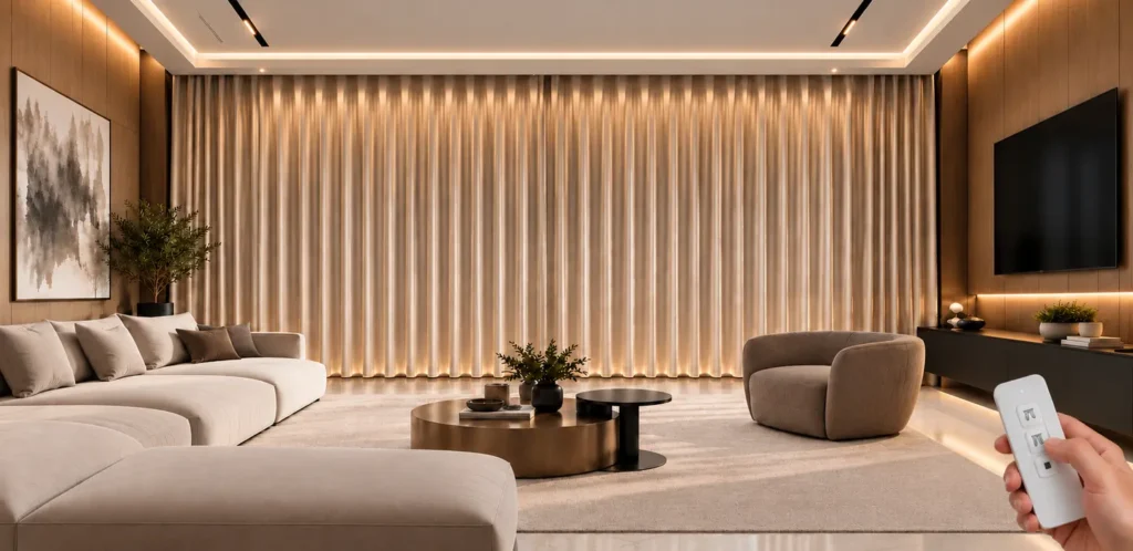Modern Motorized Curtains in Dubai