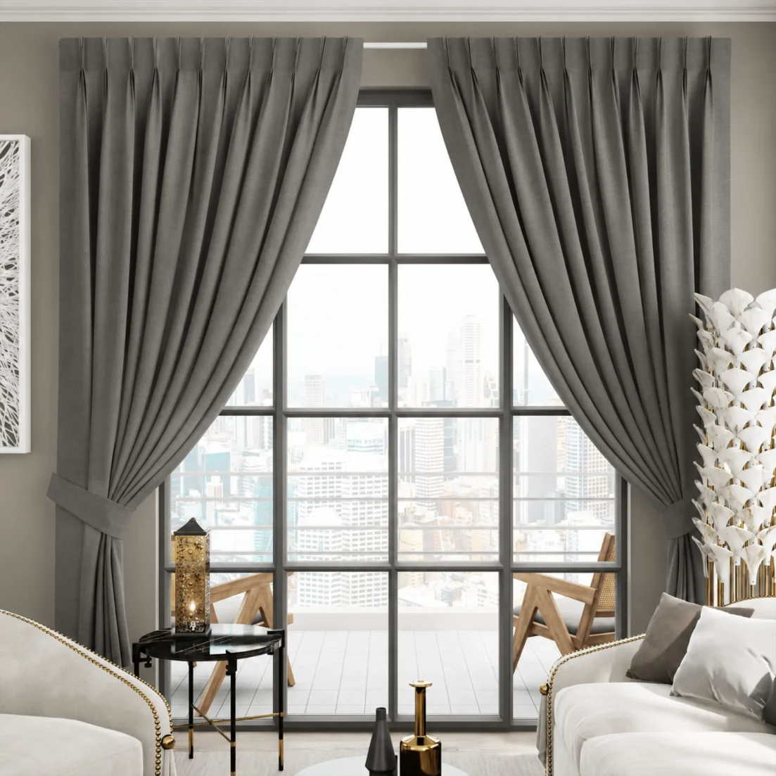 Grey Sleek Drape