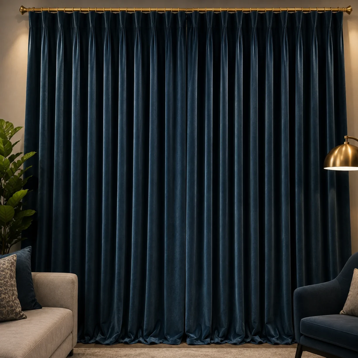 Blackout Navy Drape