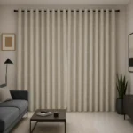 Beige Textured Drape