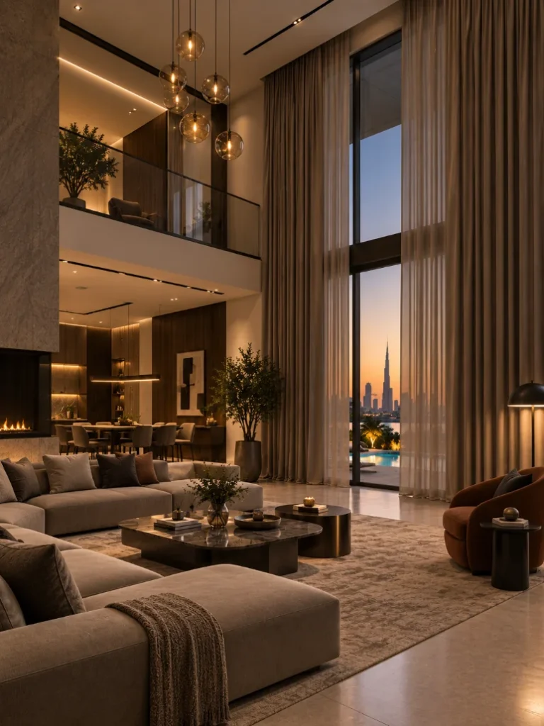 custom made motorized curtains in Dubai